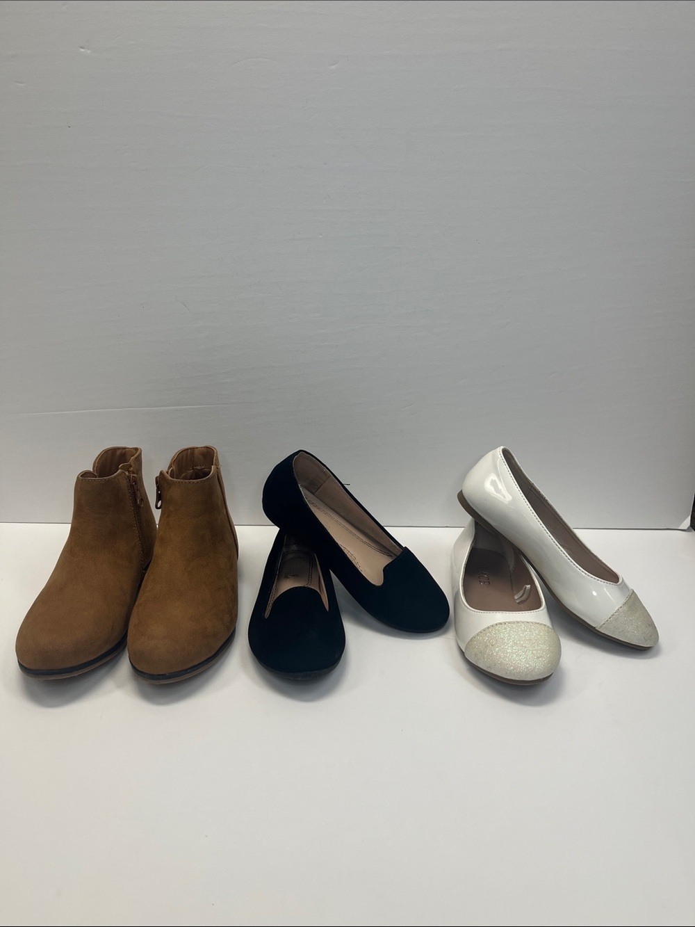 Little girls shoe bundle, flats and boots size 11 and 12